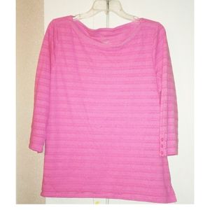 Talbots Pink Perforated Top
